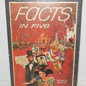 1967 Facts in Five 3M Bookshelf Game of Knowledge COMPLETE vintage